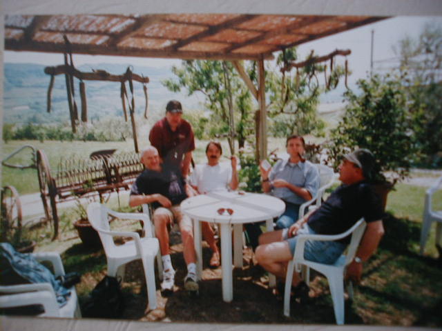 In front at the country day hotel on the Marche countryside...