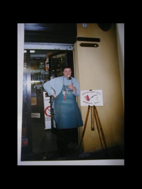 Bonfiglioli in front of the laboratory...