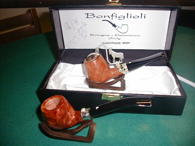 Two special pipes ordering to John and Chryl Self...