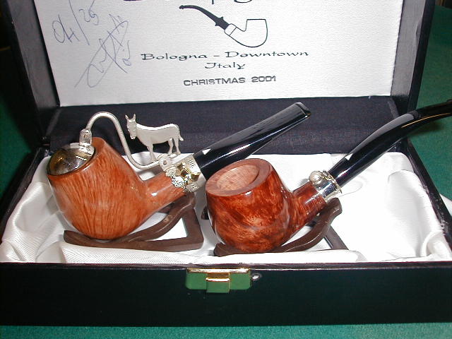 Two special pipes ordering to John and Chryl Self...