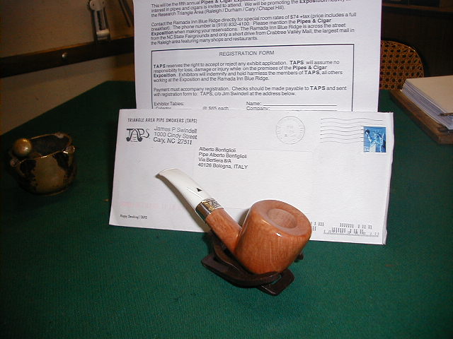 Pipe donated at the Raleigh N.C. at the CAPS convention helded last 16 march...