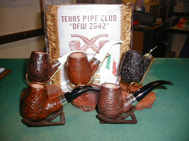 Pipes made for the DFW 2002 Texas pipe club...