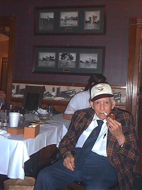 Mr. Paul Spanola wearing one of the Kentucky World Contest caps with the Bonfiglioli Kentucky Pipe...