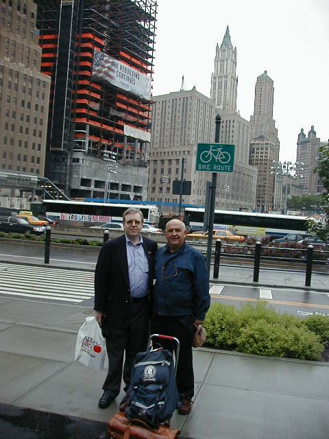 Visiting at New York World Trade Center and the Irish memorial monument with my friends...