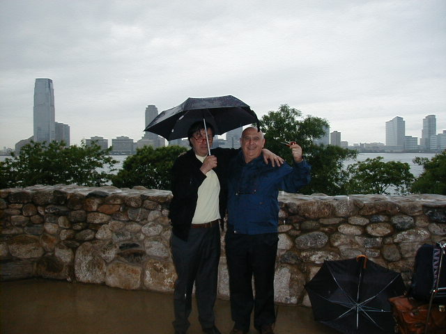 Visiting at New York World Trade Center and the Irish memorial monument with my friends...