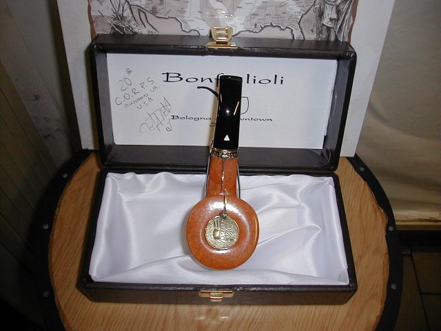 Special pipe Bonfiglioli's For Collectors serie with sterling cap printed on the seal of C.O.R.P.S....